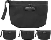 [Lrocaoai] 4X Money Bag with Lock,11X7.5in Money Pouch for Travel Storage, Smell Proof Bag with Zipper for Cash