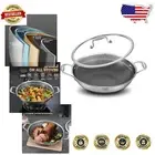 Versatile 12-Inch Induction Wok Pan with Detachable Handle & Ceramic Coating
