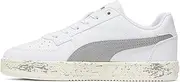 Unisex-Child Caven Sneaker, Puma White-Concrete Gray-puma Black, 5.5 Big Kid