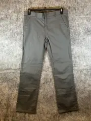 Chaps Boy's Pants 20 Husky Grey Flat Front Stretch Adjustable Waist School NWT
