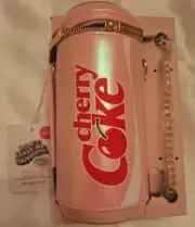 SkinnyDip Cherry Coke Cylinger Crossbody Bag. Pink and Red