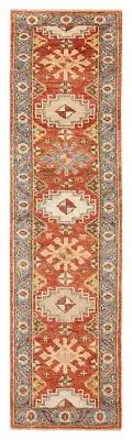 Vintage Hand-knotted Runner Rug 2'7" x 9'10" Traditional Wool Carpet
