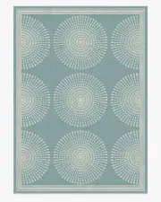 305' x 425' | Machine Washable Runner Rug | Kid & Pet Friendly | Indoor Rug | Santorini Blue Flatwoven Rug by Jonathan Adler | Ruggable