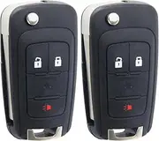 Sianxaido Key Fob Shell Compatible with Regal Verano Camaro Cruze Equinox Impala Malibu Sonic Terrain Allure Encore Lacrosse 2PCS