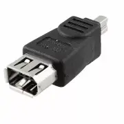 Firewire IEEE 1394 6P Female to 4P Male Adapter Convertor Black