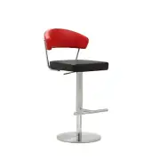 Zulu Stainless Steel Heavy Duty Barstool (Red & Black)