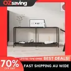 console table black glass end table storage modern 160x35x75.5 1701