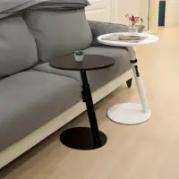 在飛比找momo購物網優惠-【aka】圓形移動式升降邊桌(床邊桌/懶人桌/沙發邊桌)
