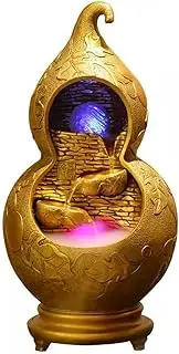 Tabletop Water Fountain Fountain Decoration Circulation Living Room Office Desktop Decoration Study Water Fountain Office Relaxation Meditation Fountain (Size : Small)