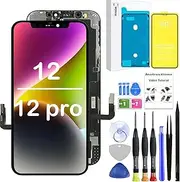 LEAFE iPhone 12/12 Pro Screen Replacement - Full HD LCD Assembly Compatible With 6.1 Inch Models, Protector and Repair Tools Included
