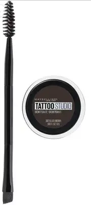 Maybelline TattooStudio 382 Brow Pomade Long Lasting Eyebrow Makeup Black Brown