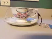 Stechcol Gracie Bone China Tea Coffee Footed Cup Saucer NEW