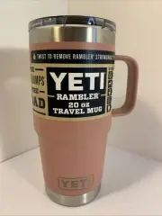 YETI Rambler 20 oz Sandstone Pink Travel Mug w Stronghold Lid New