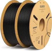 ELEGOO PLA Plus 3D Printer Filament 1.75mm Black 2kg, PLA+ Tougher and Stronger 3D Printing Filament Pro Dimensional Accuracy +/- 0.02mm, 2 Pcs of 1kg Spool (2.2lbs) for Most FDM 3D Printers