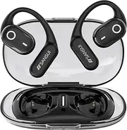SANSUI Open Ear Earbuds Wireless Bluetooth 5.4 Headphones, 36H Playtime, HiFi Stereo, ENC Clear Calls, Lightweight Sports Earphones for Running & Workouts, Black