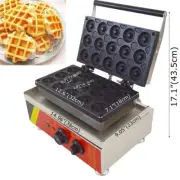 15pcs AC110V 50/60Hz Electric Donut Maker Waffle Baking Machine Snack Maker