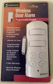 NEW Intermatic Home Security Wireless Door & Window Alarm / Programmable Key Pad