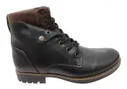 Pegada Julian Mens Comfortable Leather Boots Made In Brazil - Black