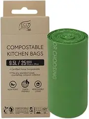 White Magic Eco Basics Compost Kitchen Bag 25-Pieces, 9.5 Litre Capacity