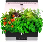 Hydroponic Herb Garden Kit, 11 Pods, Indoor Garden with Full-Spectrum Grow Light