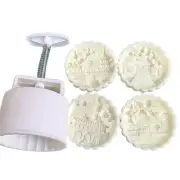 Hand-Pressure Mooncake Molds for Mid-Autumn Festival Palace-Pattern Mooncake