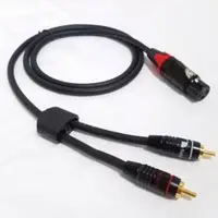 在飛比找蝦皮購物優惠-Xlr 母電纜 1 米轉 Rca 2 爪插孔黑色 Nakam