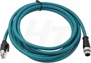 HangTon Industrial Machinery Male M12 4 Pin D-Code RJ45 Ethernet Power Cable, Shielded High Flex Waterproof Network Cable (3m)