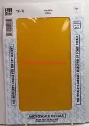 Microscale Decals~TF-6~N/HO/O~Trim Film~Yellow~