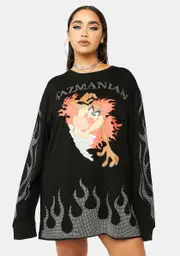 [Dolls Kill x Looney Tunes] Plus Major Cat-Taz-Trophe Graphic Tee