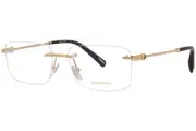 Chopard VCHG39 0400 Titanium Eyeglasses 23KT Yellow Gold Plated Rimless 57mm