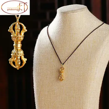 純銅密宗法器藏族飾品藏傳佛教普巴五股金剛杵吊墜降魔杵護身掛| 協貿