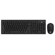IK7500 2.4GHz Wireless Keyboard & Mouse Combo Set 104 Keys Ultra-thin Silent Keyboard 1600DPI IC Control Mouse with USB Receiver BLACK COLOR