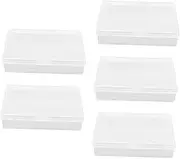 BESPORTBLE 5pcs Clear Plastic Playing Card Storage Box - Organizer for Poker - Trading and Card Decks and Lightweight Playing Cards Container