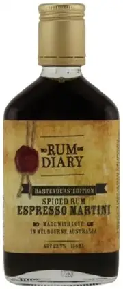 The Rum Diary Spiced Rum Espresso Martini Hip Flask 150ml