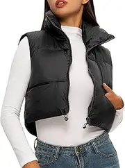 [ELLEVEN] Women's Denim Halter Top Jean Vest - Square Neck Button Front Slim Fit Crop Vest Western Summer Outfit