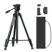 CT-07 Aluminum Camera Tripod Stand, 63.4" Travel Tripod for iPhone and Camera...