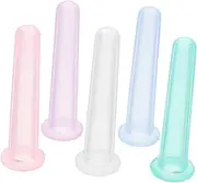 Silicone Tools 5pcs Assorted Eyes Jars Non Smooth Mouth for Home Salon