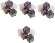 4sets Stone Ice Cubes Circle Ice Cube Tray Wine Whiskey Rocks Drink Dispenser with Spout Chilling Parties Lid Releaser Rotatable Beverage Dispenser Reusable Funnel Quartz 6pcs*4