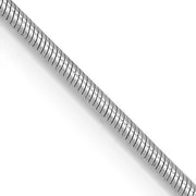 20 Inch 14K White Gold .9mm Round Snake Chain