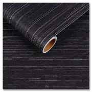 Black Grasscloth Wallpaper Peel and Stick Textured Black Wallpaper Grasscloth...