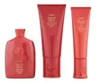 Oribe Bright Blonde Shampoo 8.5oz, Conditioner 6.8oz, & Sun Lightening Mist 3oz.