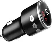 Car Bluetooth FM Transmitter Wireless Radio Adapter Music MP3 Player Car Kit Hands-Free Calls with Dual USB Charge QC3.0 5V/1A Charge/U Disk