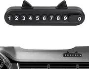 Car Temporary Parking Card Plate - Automobile Number Plate with Cat Ear - Telephone Number Plate, Car Park Mobile Phone Numbers Plate for Dashboard