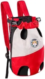 Pet Carrier Backpack for Small/Medium Dogs and Cats - Breathable Oxford Fabric Front/Reverse Dog Backpack, Hands-Free Hiking/Travel Carrier for Bike Commuting (red,L)
