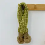 兒童日系雙毛球針織圍巾(綠米)[大買家]