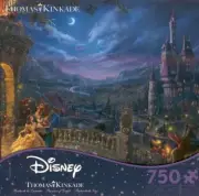 Thomas Kinkade Jigsaw Puzzle Beauty and the Beast Dancing in the Moonlight NIB