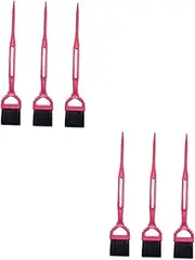 LALAFINA 6 Pcs Hair Dye Tools Hair Dye Coloring Kit Hairdressinig Brush Hair Dyeing Comb Balayage Brush Washable Hair Dye Hair Tint Dying Applicator Translucent Single Sided Hair Brush