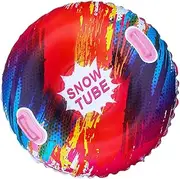 Sledding Tube,Snow Tubes Sleds Colorful with Handles for Sledding | Snow Tubes Sleds Anti-tip-Over Design for Sledding for Christmas Winter Sports Supply