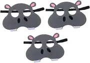 3Pcs Non Woven Fabric Animal Masks for Fun Halloween Props Decorative Animal Eye Masks for Parties and Dress Up Lifelike Animal Designs Reusable Play Masks