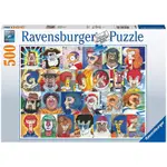 【現貨免運】德國 RAVENSBURGER 正版進口拼圖 500片 16830 字体脸型 益智減壓玩具 送拼圖膠水